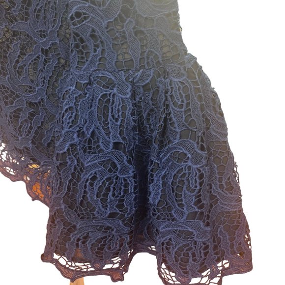 Women's NW Chelsea28 One Shoulder‎ Blue Lace Blouse S - Picture 6 of 6